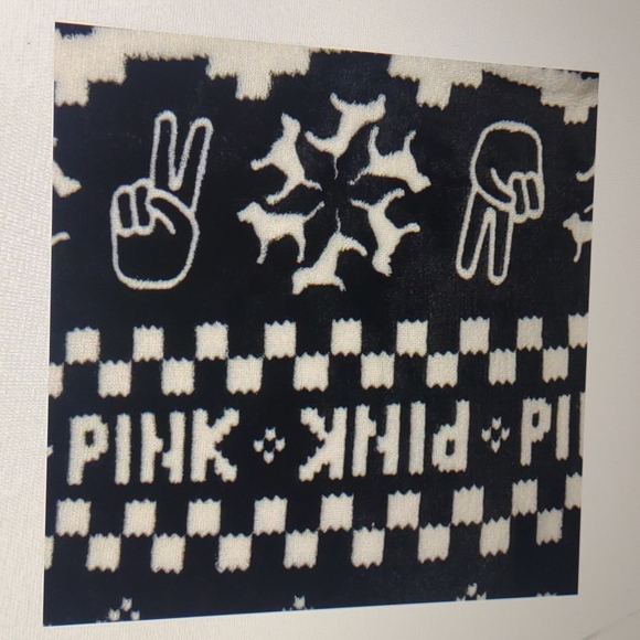 Victoria secret -Black & White "Sherpa Blanket"-50×60 - Picture 7 of 8